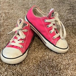Girls toddler size 9 pink converse shoes